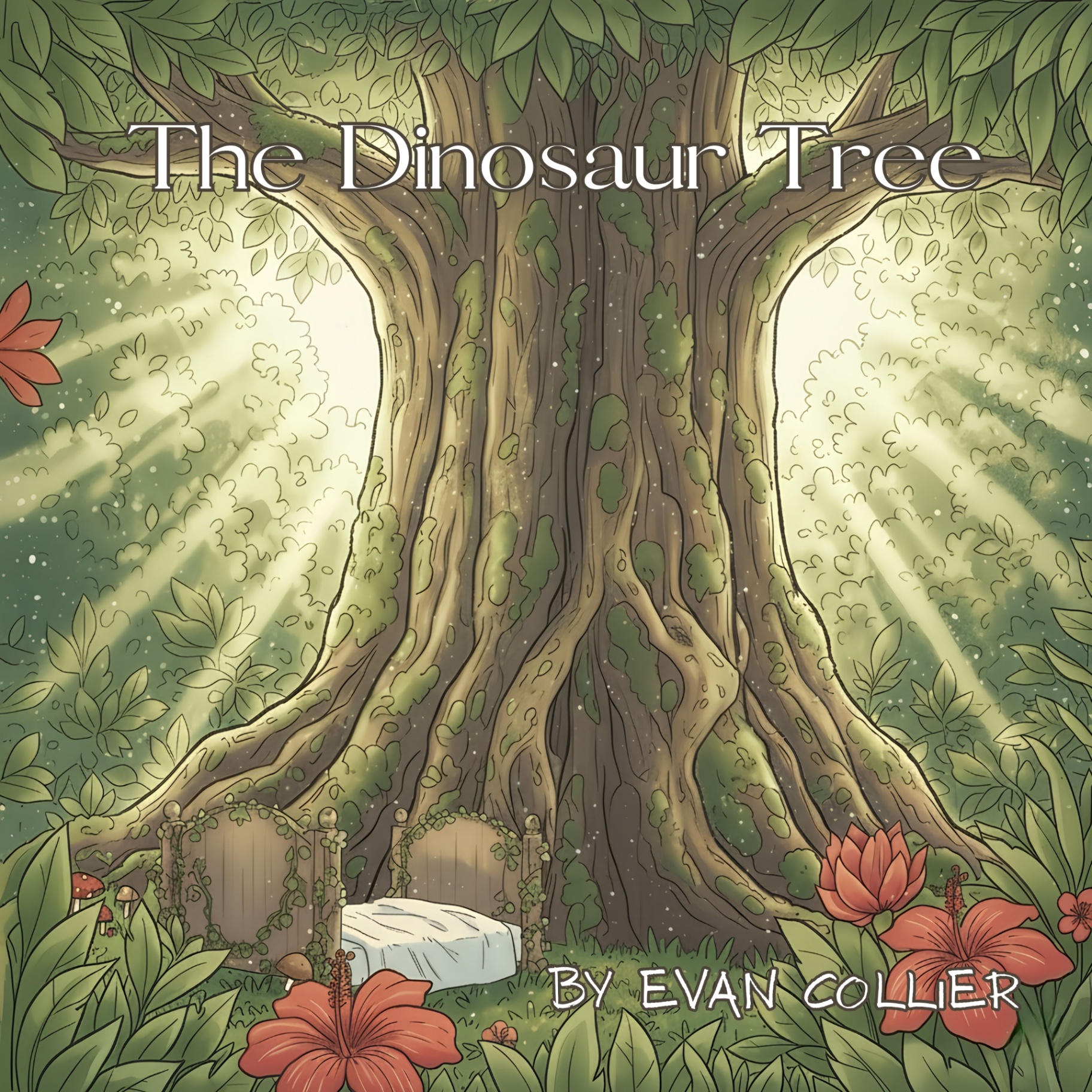 The Dinosaur Tree children's book cover — calming bedtime story for ages 3-9