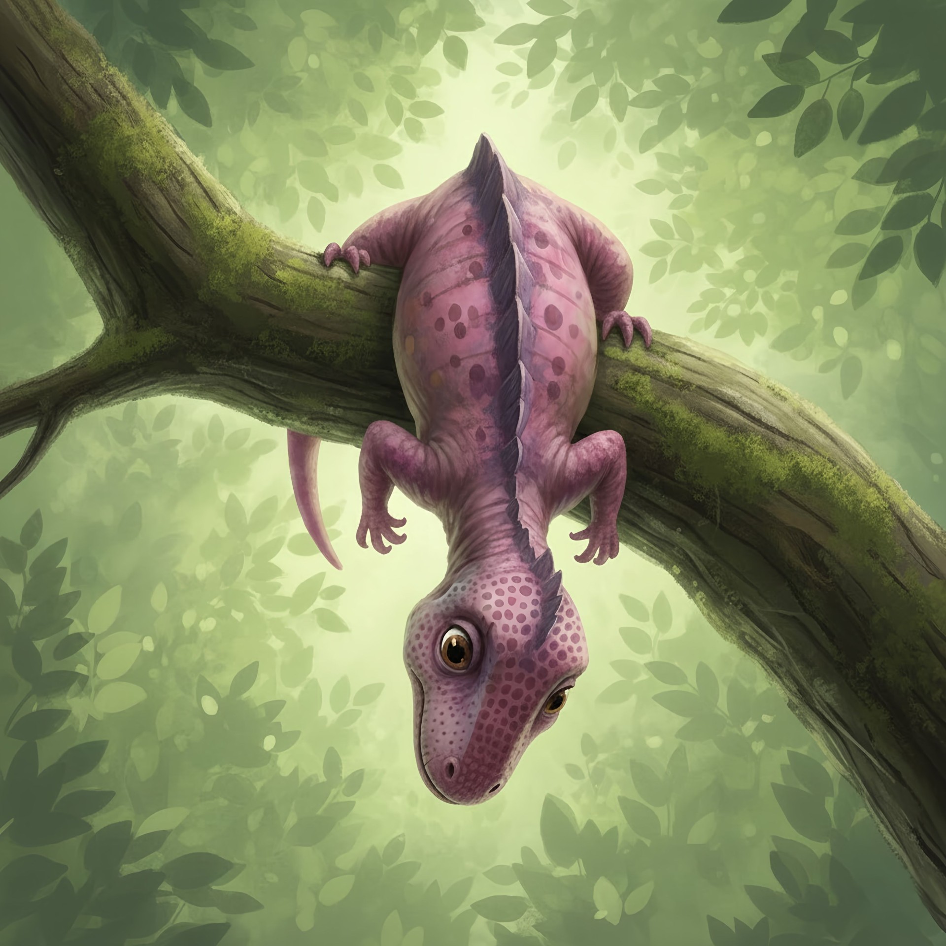 Warm jungle scene from The Dinosaur Tree — calming bedtime book for ages 3-9